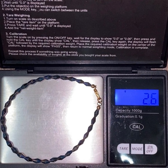 Handmade Blue Iridescent Beads Boho Stackable Bracelet - Picture 11 of 11